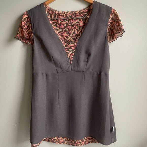 Like New 100% Silk Nine West Blouse Tunic - Picture 6 of 9